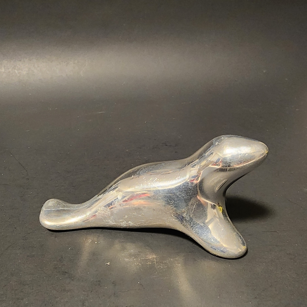 Hoselton Seal Sculpture Small Cast Aluminum Signed 1200